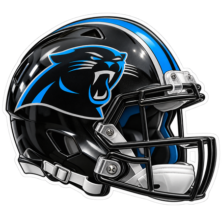 Panthers Black Helmet - Carolina Panthers NFL Sticker - waterproof vinyl decal