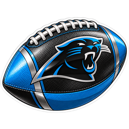 Panthers Blue and Black Football - Carolina Panthers NFL Sticker - waterproof vinyl decal
