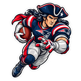 Patriot Running Back - New England Patriots NFL Sticker - waterproof vinyl decal