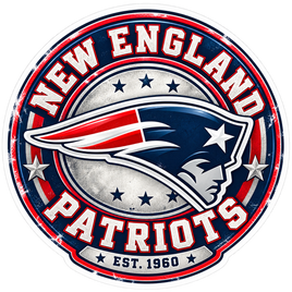 Est. 1960 Badge - New England Patriots NFL Sticker - waterproof vinyl decal