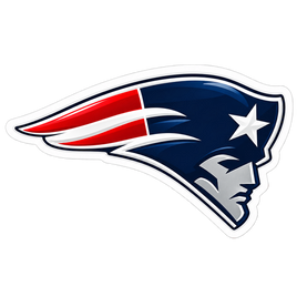 Flying Elvis Logo - New England Patriots NFL Sticker - waterproof vinyl decal