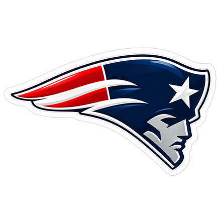 Flying Elvis Logo - New England Patriots NFL Sticker - waterproof vinyl decal