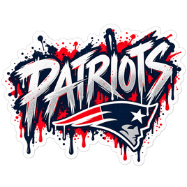 Patriots Graffiti Drip - New England Patriots NFL Sticker - waterproof vinyl decal