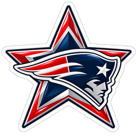 Patriots Star Logo - New England Patriots NFL Sticker - waterproof vinyl decal