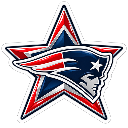 Patriots Star Logo - New England Patriots NFL Sticker - waterproof vinyl decal
