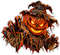 Pumpkin Head Scarecrow - Halloween Sticker - waterproof vinyl decal