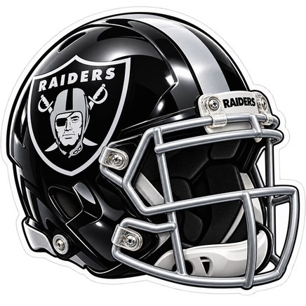 Raiders Black Helmet - Las Vegas Raiders NFL Sticker - waterproof vinyl decal