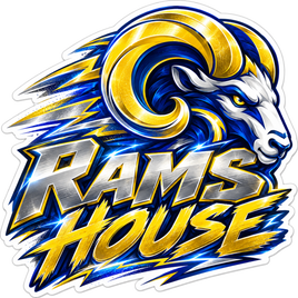 Rams House - Los Angeles Rams NFL Sticker - waterproof vinyl decal