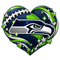 Seahawks Glitter Heart - Seattle Seahawks NFL Sticker - waterproof vinyl decal