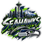 Seahawks Space Needle Skyline - Seattle Seahawks NFL Sticker - waterproof vinyl decal