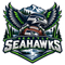 Seattle Seahawks Mountain Crest - Seattle Seahawks NFL Sticker - waterproof vinyl decal
