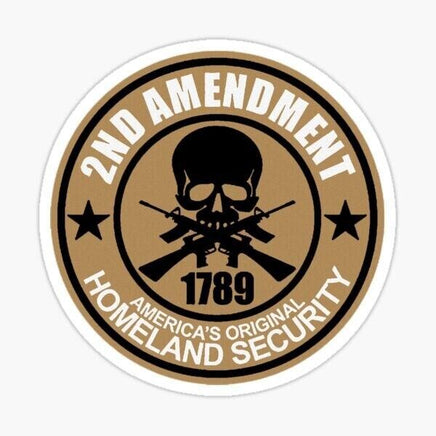2nd Amendment Homeland Security Sticker - waterproof vinyl decal