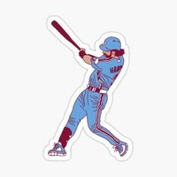 
              Bryce Harper Hitting Sticker- MLB Baseball
            