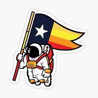
              Houston Astros Astronaut Flag Sticker- MLB Baseball
            