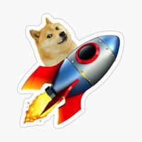 
              Rocket Dogecoing Sticker
            