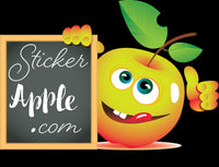 
              Crazy Chicken - Sticker Apple
            