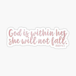 Psalm 46-5 Sticker Apple