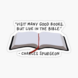 Visit Many Good Books - Sticker Apple