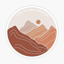 Faith Can Move Mountains - Sticker Apple