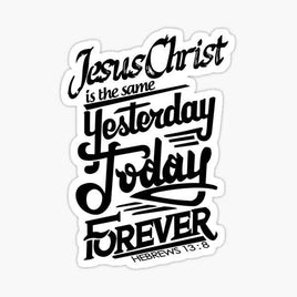 Hebrews 13-8 - Sticker Apple