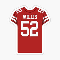 
              Patrick Willis #52 Jersey - San Francisco 49er's - Sticker Apple
            