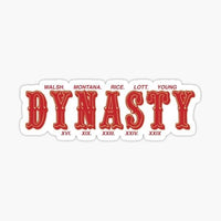 
              Dynasty - San Francisco 49er's - Sticker Apple
            