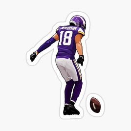 Justin Jefferson #18 - Minnesota Vikings - Sticker Apple