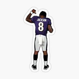 Lamar Jakcson #8 Back - Baltimore Ravens - NFL Football