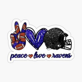 Peace Love Ravens - Baltimore Ravens - NFL Football
