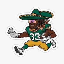 Aaron Jones #33 - Green Bay Packers - NFL Football - Sports Decal - Sticker