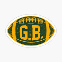 
              Green Retro Football- Green Bay Packers - NFL Football - Sports Decal - Sticker
            