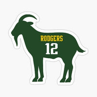 
              Aaron Rogers the GOAT - Green Bay Packers -NFL Football - Sports Decal - Sticker
            