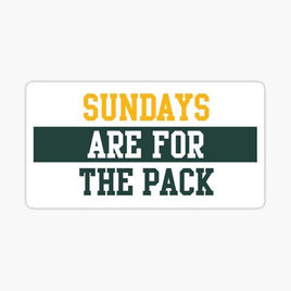 Sundays are for the Packers - Green Bay Packers - NFL Football - Decal - Sticker