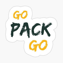 Go Pack Go- Green Bay Packers - NFL Football - Sports Decal - Sticker