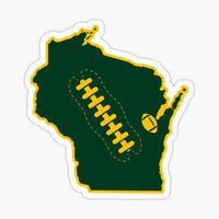 
              Wisconsin State - Green Bay Packers - NFL Football - Sports Decal - Sticker
            