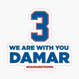 We Are With You Damar - Buffalo Bills - NFL Football - Sports Decal - Sticker