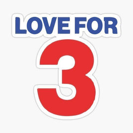 Love for #3 - Buffalo Bills - NFL Football - Sports Decal - Sticker