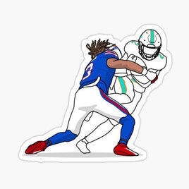 No passing by damar - Buffalo Bills - NFL Football - Sports Decal - Sticker