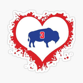 Heart - Buffalo Bills - NFL Football - Sports Decal - Sticker