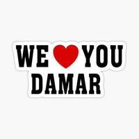 
              We Love Damar - Buffalo Bills - NFL Football - Sports Decal - Sticker
            