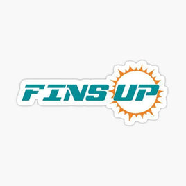 Fins up - Miami Dolphins - NFL Football - Sports Decal - Sticker