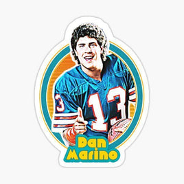 Dan Marino Retro 80s - Miami Dolphins - NFL Football - Sports Decal - Sticker