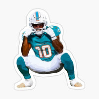 
              Tyreek Hill #10 - Miami Dolphins - NFL Football - Sports Decal - Sticker
            