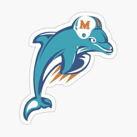 Logo Dolphins- Miami Dolphins - NFL Football - Sports Decal - Sticker