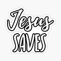 
              Jesus Saves Bubble - Bible - Religious - Stickers - Decals
            