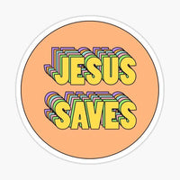 
              Jesus Saves Circle - Bible - Religious - Stickers - Decals
            