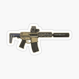 AR15 Honey Badger Sticker - waterproof vinyl decal