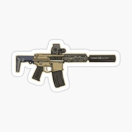 AR15 Honey Badger Sticker - waterproof vinyl decal
