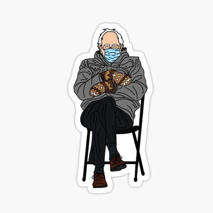 Bernie Sanders Freezing Sticker - waterproof vinyl decal
