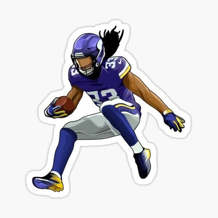 Dalvin Cook Leaps - Minnesota Vikings Sticker - waterproof vinyl decal